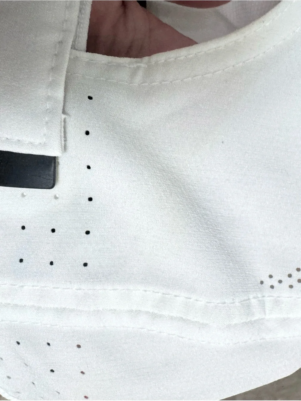 Nike White Baseball Cap with Black Swoosh